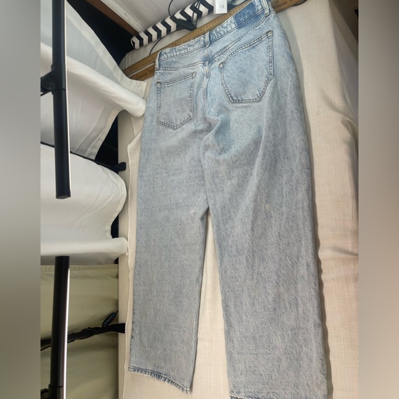 Abercrombie & Fitch Light Blue wide leg baggy Jeans - Picture 4 of 4